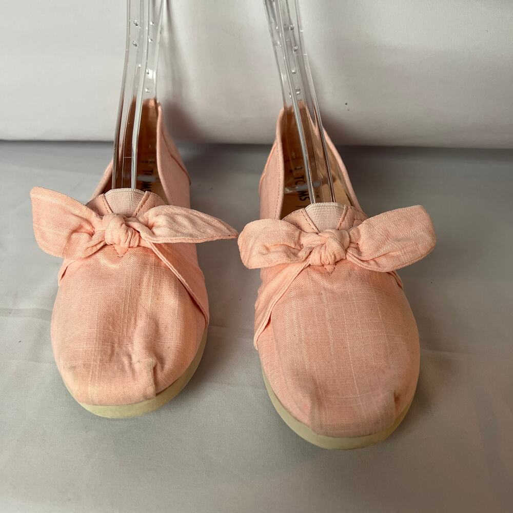 TOMS Blush Alpargatas Bow Slip On Comfort Everyday Shoes Womenʻs 8.5